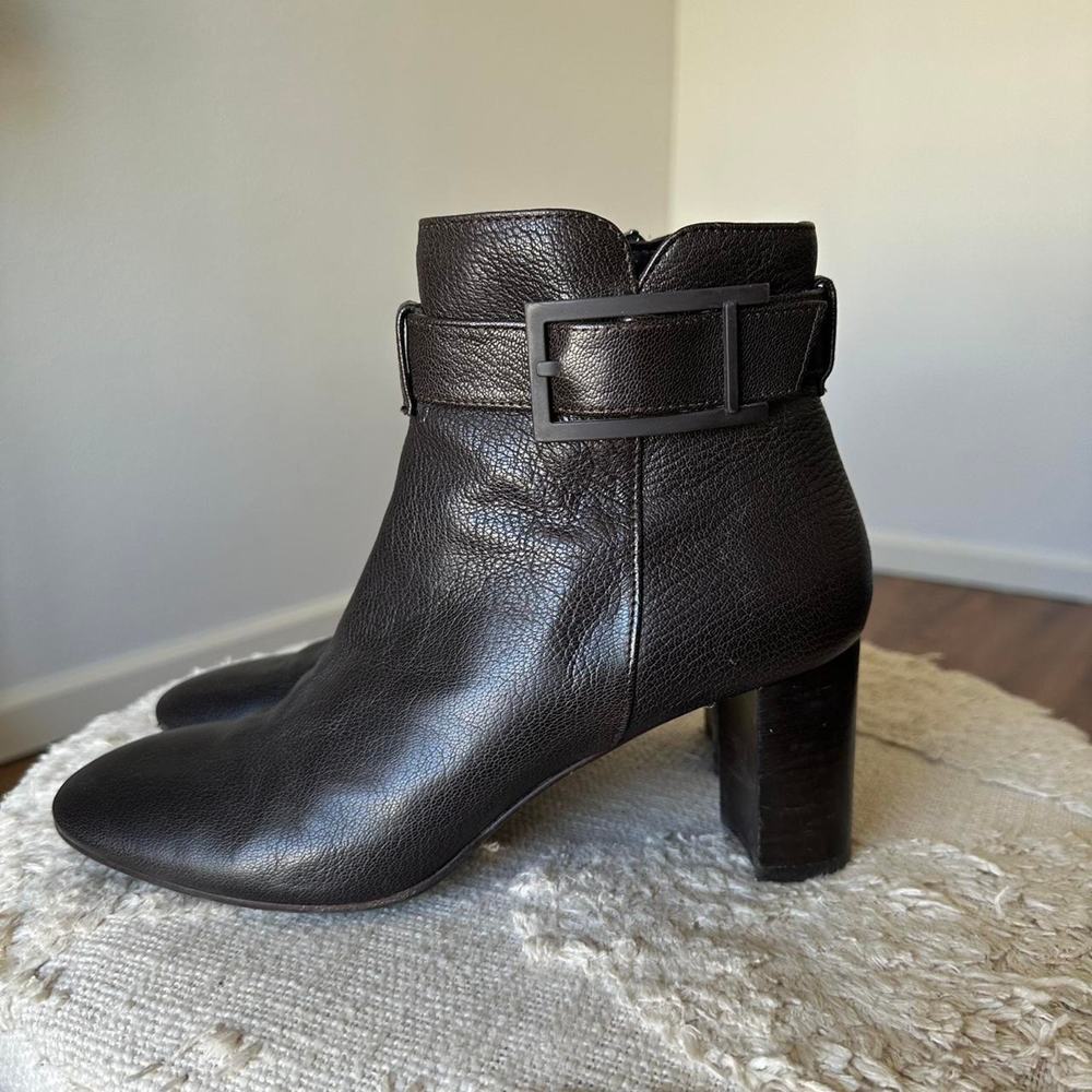 Aquatalia Brown Leather Ankle Boots Size 9